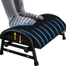 Foot Rest for Under Desk at Work, Adjustable Height Office Footrest for Leg Support, Memory Foam Foot Stool, Office Desk Accessories